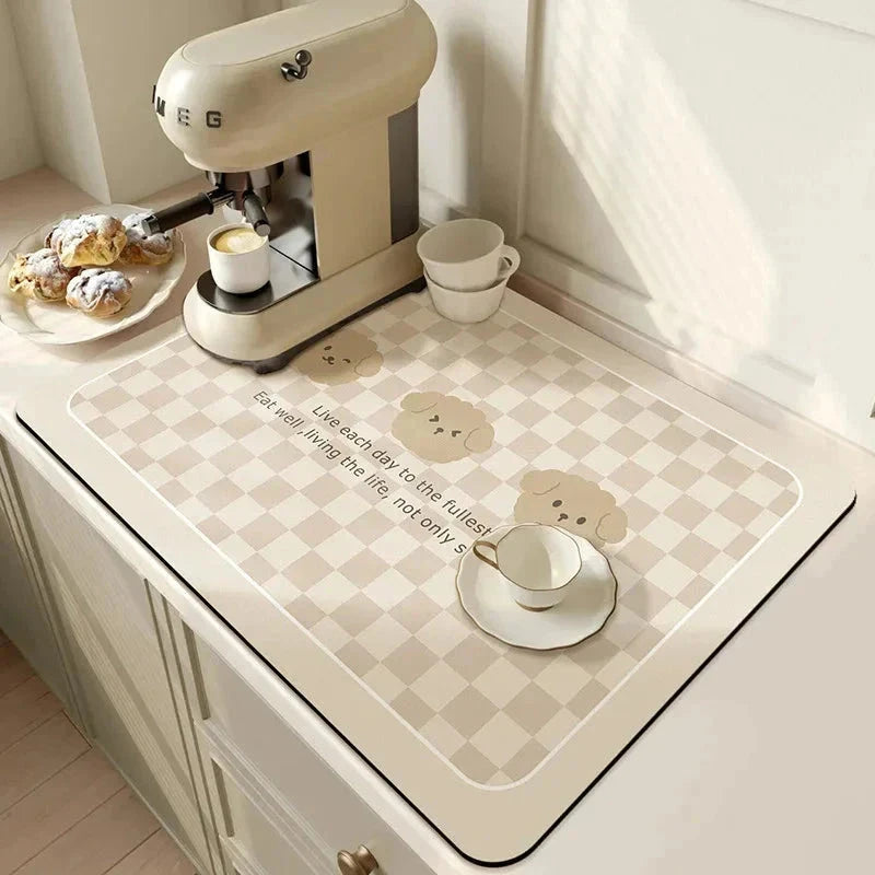 PureDry - Super Absorbent Mat Kitchen ZYLA HOMES 3 Dog Off White