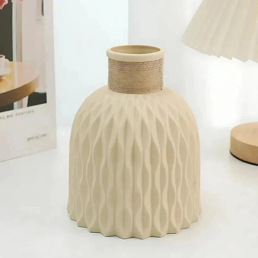 EcoVase - Rope Flower Vase Room Decor ZYLA HOMES beige 