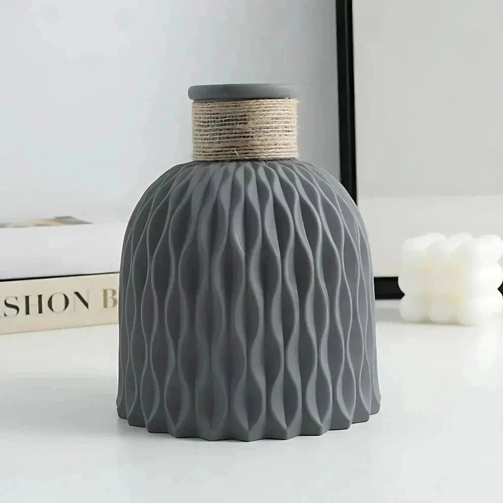 EcoVase - Rope Flower Vase Room Decor ZYLA HOMES gray 