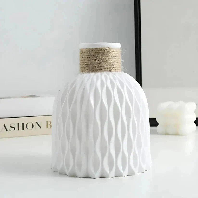 EcoVase - Rope Flower Vase Room Decor ZYLA HOMES white 