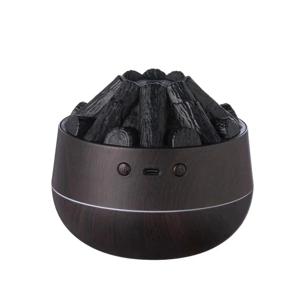 Flame Mist Essential Oil Diffuser Room Decor ZYLA HOMES Dark Wood Grain 