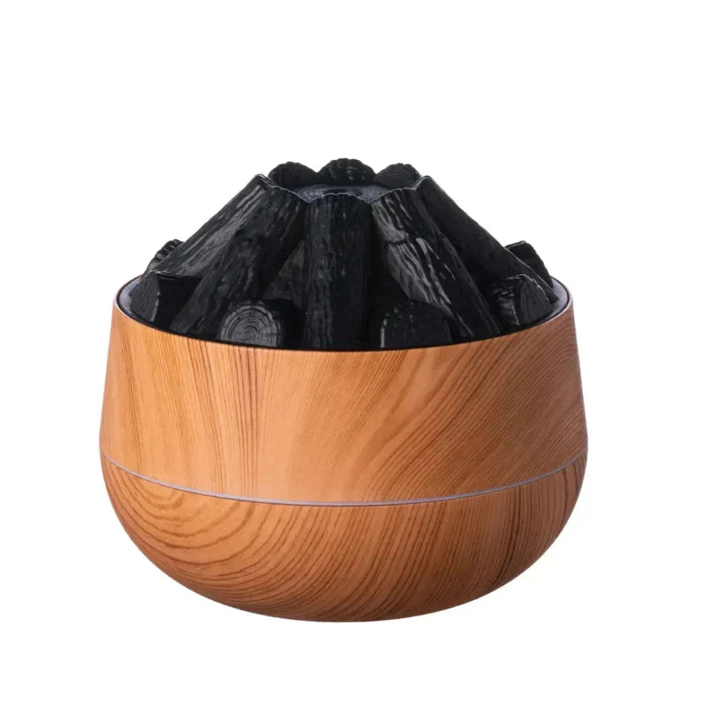 Flame Mist Essential Oil Diffuser Room Decor ZYLA HOMES Light Wood Grain 