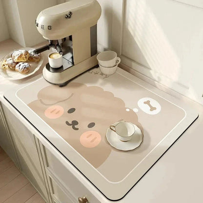 PureDry - Super Absorbent Mat Kitchen ZYLA HOMES 1 Dog Off White 
