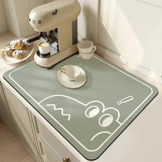 PureDry - Super Absorbent Mat Kitchen ZYLA HOMES Dragon Green 