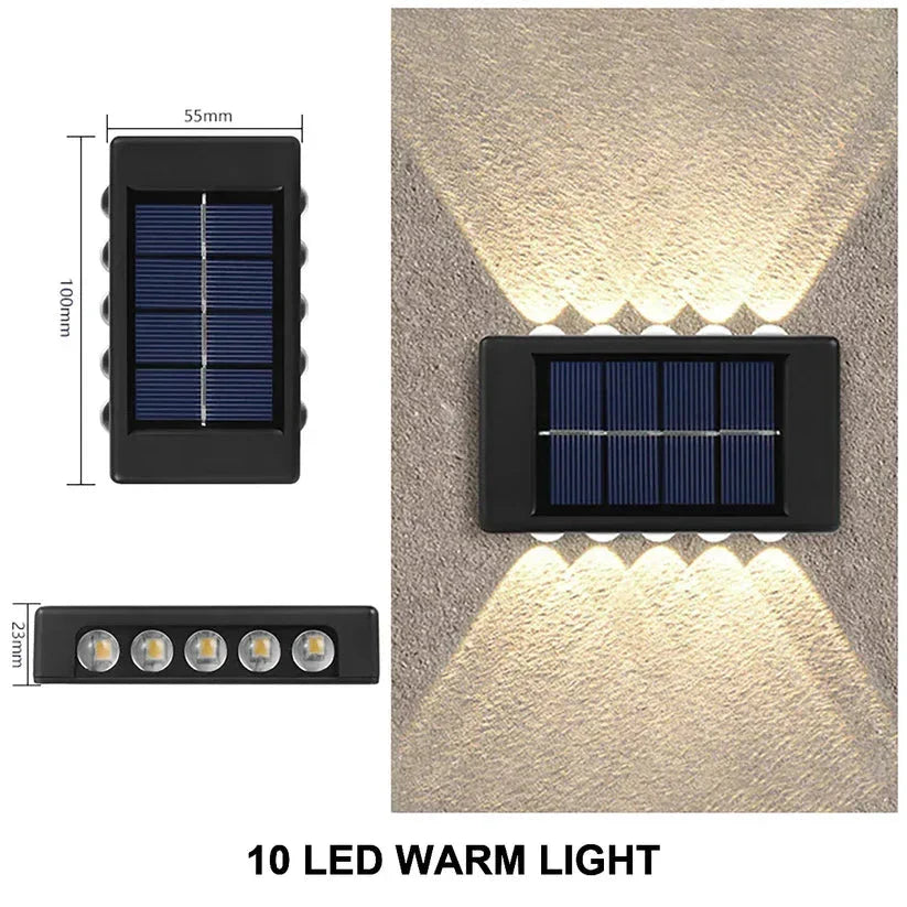 SolarFlare – Outdoor Wall Light Decor Lights ZYLA HOMES Warm Light 2 Pack 