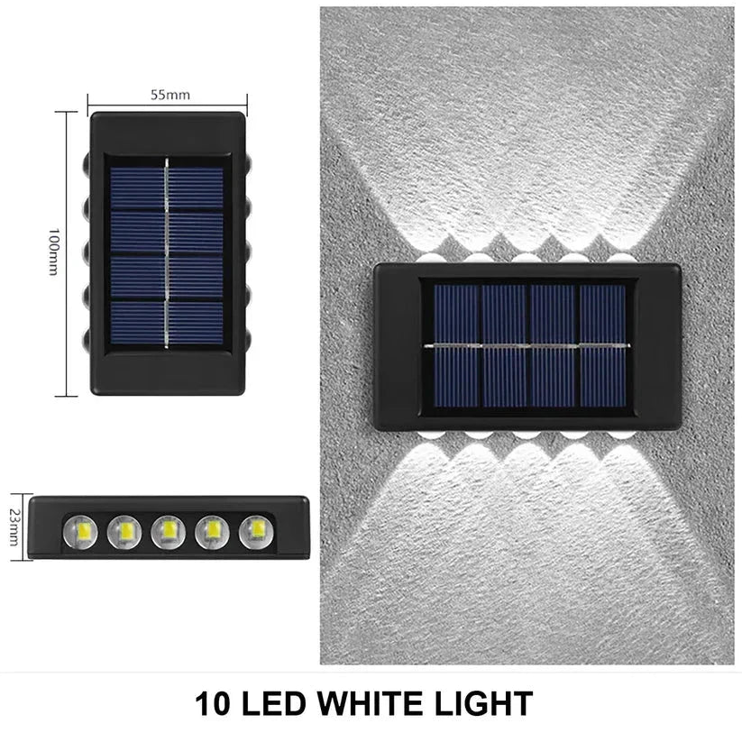 SolarFlare – Outdoor Wall Light Decor Lights ZYLA HOMES White Light 2 Pack 